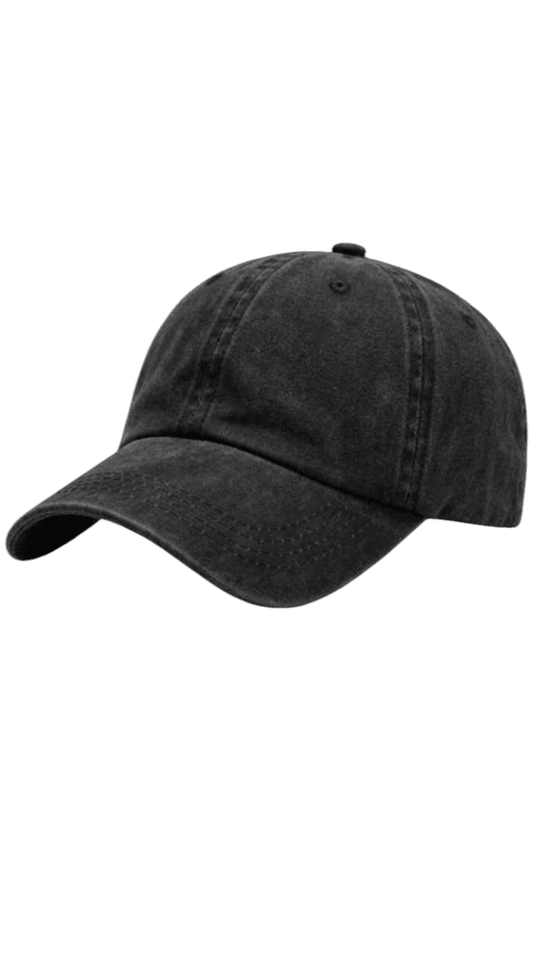 Gorra de gabardina Negro